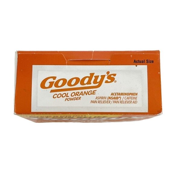 Goody's Headache Powder Cool Orange Flavor One Box 24 Dissolvable Packs NEW - Picture 5 of 6